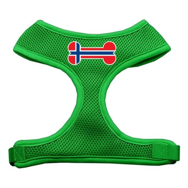 Unconditional Love Bone Flag Norway Screen Print Soft Mesh Harness Emerald Green Small UN760957